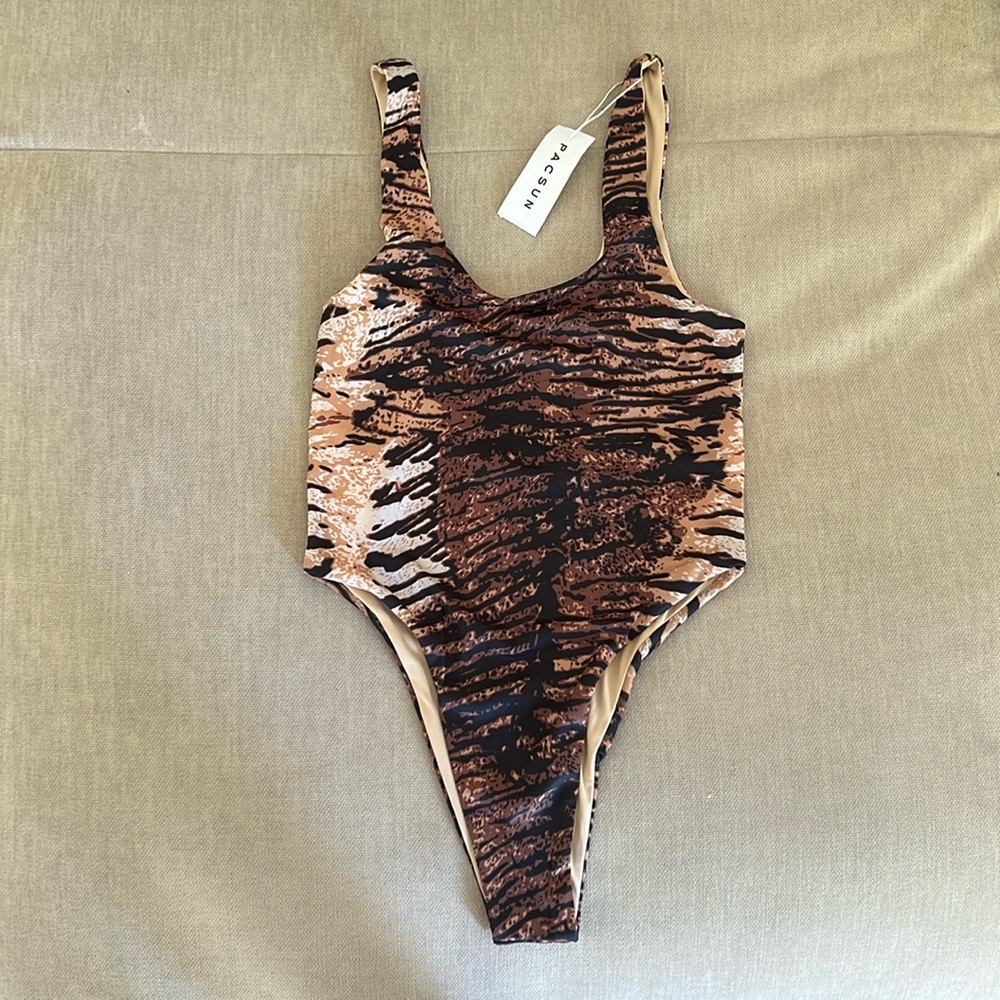 Lioness x PacSun Animal Print One Piece Swimsuit